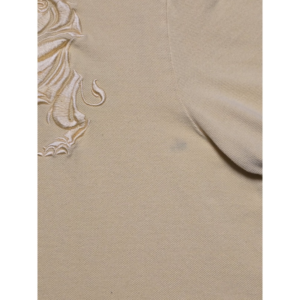 Vintage Y2K Ecko Unlimited Polo Mens XL Butter Yellow Big Rhino Embroidered Logo - Picture 9 of 16